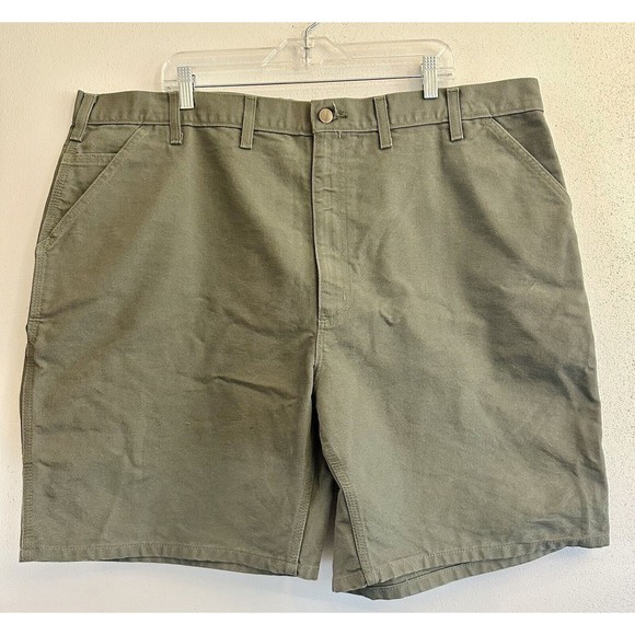 Carhartt Carpenter Shorts Fits Mens 44 Olive Green Relaxed Fit Workwear Outdoors - Picture 1 of 14